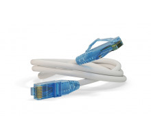 Шнур комм. Hyperline, кат. 6, неэкр., U/UTP, RJ45/RJ45, LSZH, AWG24 0.5м, белый
