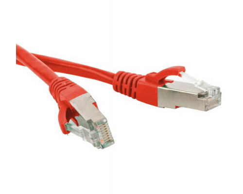 Шнур комм. Hyperline, кат. 5е, экр., SF/UTP, RJ45/RJ45, LSZH, AWG26 6м, красный