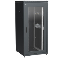 Шкаф телекоммуникационный напольный ITK LINEA N, IP20, 33U, 1650х800х800 мм (ВхШхГ), дверь: стекло, боковая панель: сплошная съемная, разборный, цвет: