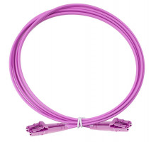 Комм. шнур оптический Eurolan Tight Buffer, Simplex LC/LC, OM4 50/125, LSZH (нг(A)-HF), 7м, пурпурный хвостовик, цвет: пурпурный