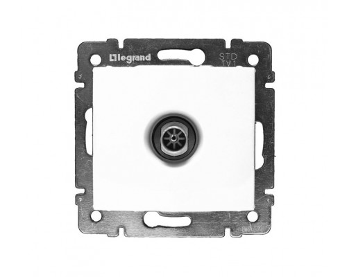 Розетка в сборе Legrand Valena, 1x TV, кат. 5е, экр., внутренняя, 51х58 мм (ВхШ), цвет: белый, (LEG.774431)