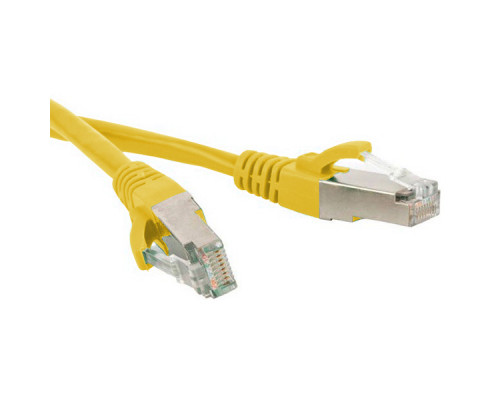Шнур комм. Hyperline, кат. 5е, экр., SF/UTP, RJ45/RJ45, LSZH, AWG26 5м, жёлтый