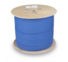 Cabeus SSTP-4P-Cat.8-SOLID-IN-LSZH-BL Кабель экранированная витая пара SSTP (S/FTP), категория 8 (40G, 2000 MHz), 4 пары (23 AWG), LSZH, нг(А)-HF (305 м)
