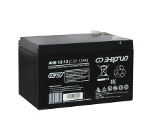 Аккумулятор Энергия, 95х98х151 мм (ВхШхГ),  необслуживаемый свинцово-кислотный,  12V/12 Ач, цвет: чёрный, (Е0201-0044)
