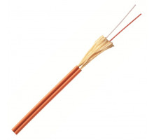 Кабель ВО Hyperline Zip-cord,  2хОВ, OM2 50/125, LSZH, Ø 2мм, внутри зданий, небронированный, цвет: оранжевый