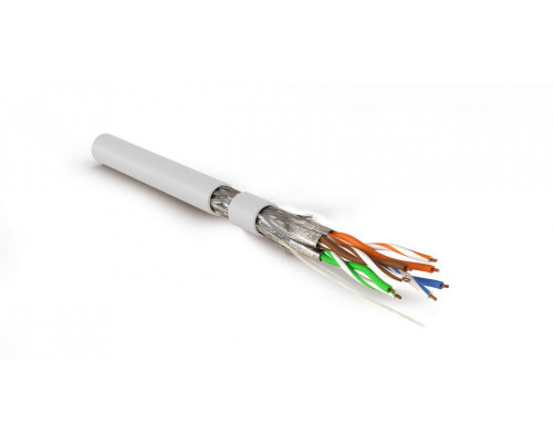 Кабель витая пара Hyperline SFTP4-C7A-S23-IN-LSZH, LSZH (нг(A)-HF), S/FTP, кат. 7a, проводник Ø 0,58мм, 500м, катушка, тип прокладки: внутри зданий, ц