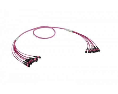 Комм. шнур оптический Eurolan, MTP/MTP, OM4 50/125, LSZH (нг(A)-HF), 50м, Ø 6,4мм, пурпурный хвостовик, цвет: пурпурный