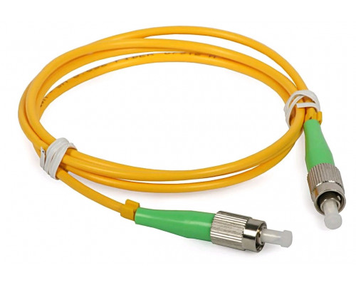 Комм. шнур оптический BNH Tight Buffer, Simplex FC/FC (APC/APC), OS2 9/125, LSZH, 1м, Ø 3мм, цвет: жёлтый