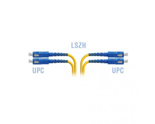 Патчкорд оптический BOUZ, LC/UPC, SM, Duplex, 30 метров, LSZH 3мм