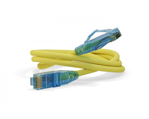 Шнур комм. Hyperline, кат. 6, неэкр., U/UTP, RJ45/RJ45, LSZH, AWG24 0.5м, жёлтый