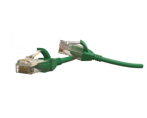 Шнур комм. Hyperline, кат. 6, неэкр., U/UTP, RJ45/RJ45, LSZH, AWG28 1м, зелёный