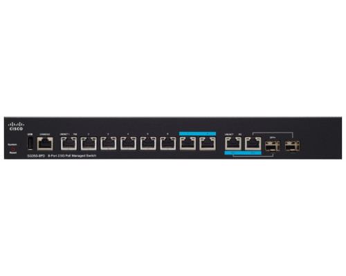 Коммутатор Cisco, SG350-8PD-K9-EU