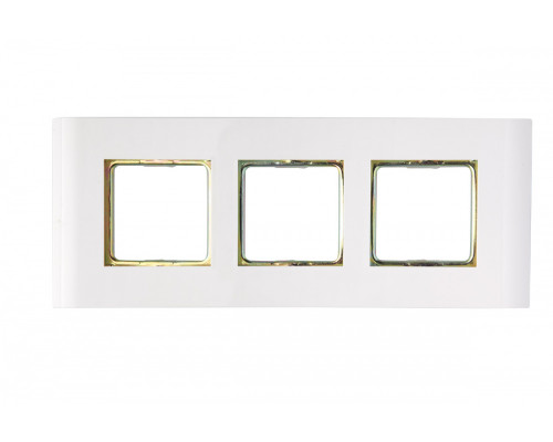 Рамка Eurolan Серия 45 х 3, 22,5х45 мм (ВхШ), плоская, mosaic, цвет: белый (16M-00-16WT)