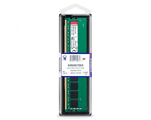 Оперативная память Kingston 8Gb DDR4 DIMM 2400MHz, KCP424NS8/8