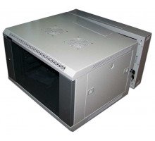 Шкаф телекоммуникационный настенный TWT PRO, 19&quot;, 9U, 501х600х600 мм (ВхШхГ), дверь: стекло, откидной, цвет: серый