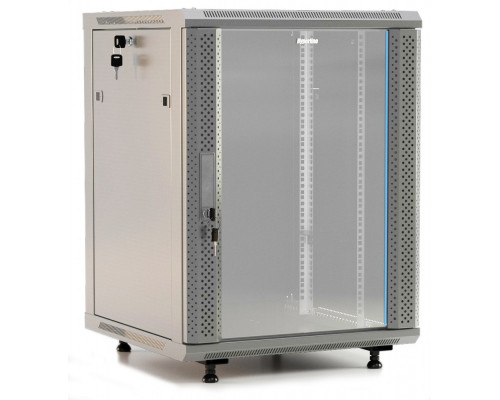 Шкаф телекоммуникационный настенный Hyperline TWB-FC, 19", 22U, 1098х600х450 мм (ВхШхГ), дверь: стекло, разборный, цвет: серый