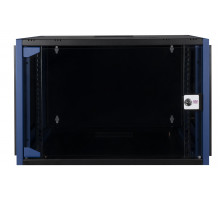 Шкаф телекоммуникационный настенный Datarex, 19&quot;, 4U, 135х600х600 мм (ВхШхГ), дверь: стекло, разборный, цвет: чёрный