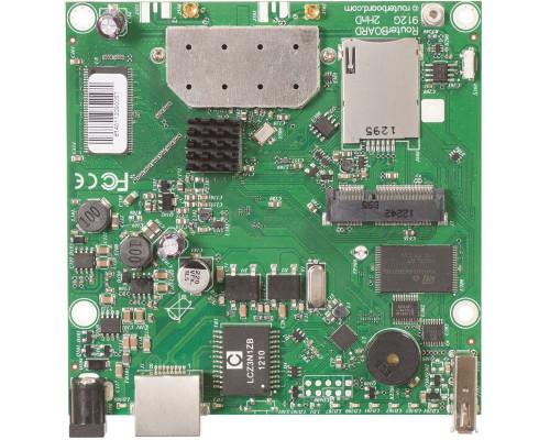 Маршрутизатор Mikrotik, портов: 1, USB: Да, 105х105 мм (ШхГ), бескорпусный, RB912UAG-2HPnD