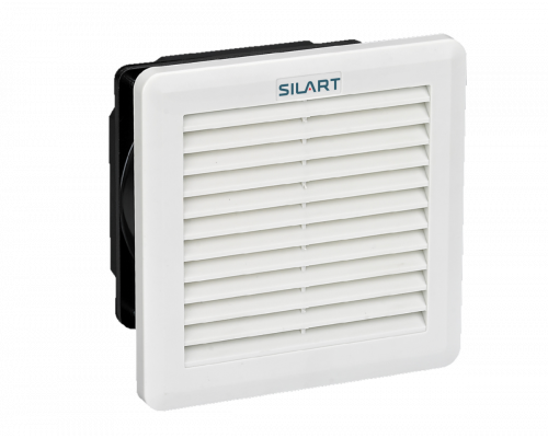 Фильтрующий вентилятор SILART NLV, с подшипником качения, 48V, 150х150х75 мм (ВхШхГ), вентиляторов: 1, 48 дБ, IP55, поток: 71 м3/ч, для шкафов, цвет: