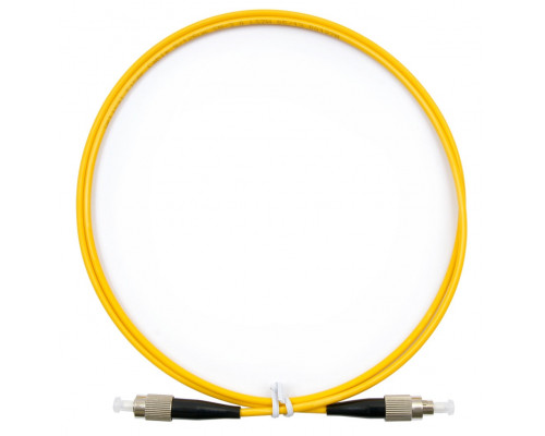 Комм. шнур оптический BNH Tight Buffer, Simplex FC/FC (UPC/UPC), OS2 9/125, LSZH, 3м, Ø 3мм, цвет: жёлтый