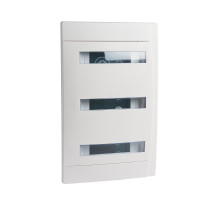 Щит электрический настенный Legrand Practibox, IP40, 3ряд.  12мод., с клеммным блоком, дверь: панель с вырезами, корпус: пластик, цвет: белый