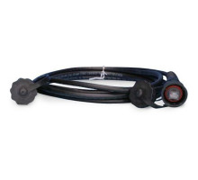 Шнур комм. Hyperline, кат. 5е, экр., F/UTP, RJ45/RJ45, PVC, 1м, чёрный