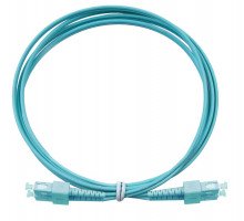 Комм. шнур оптический Eurolan Tight Buffer, Duplex SC/SC, OM3 50/125, LSZH (нг(A)-HF), 1м, бирюзовый  хвостовик, цвет: бирюзовый