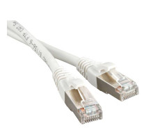 Шнур комм. Hyperline, кат. 5е, экр., STP, RJ45/RJ45, LSZH, AWG26 2м, белый