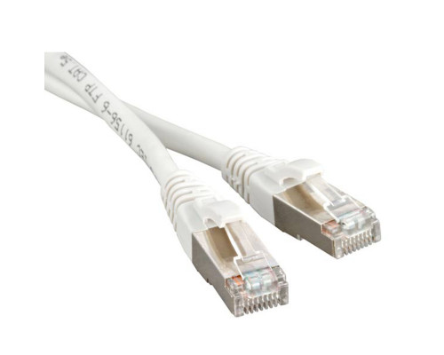 Шнур комм. Hyperline, кат. 5е, экр., STP, RJ45/RJ45, LSZH, AWG26 2м, белый