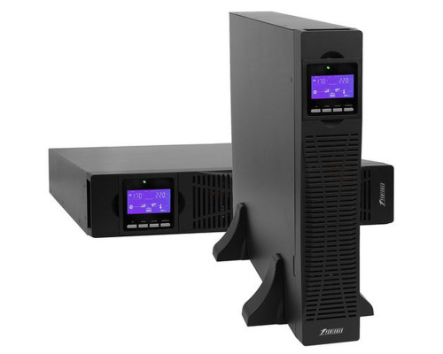 ИБП Powerman ONLINE, 1000ВА, lcd, встроенный байпас, онлайн, в стойку, 305х440х86,5 (ШхГхВ), 220V,  однофазный, Ethernet, (POWERMAN Online 1000 RT)