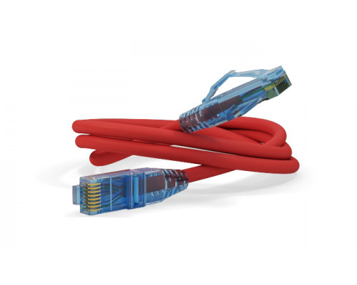 Шнур комм. Hyperline, кат. 6, неэкр., U/UTP, RJ45/RJ45, LSZH, AWG24 1.5м, красный