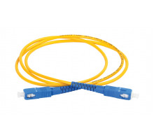 Комм. шнур оптический ITK, Simplex SC/SC (UPC/UPC), OS2 9/125, LSZH, 10м, синий хвостовик, цвет: жёлтый