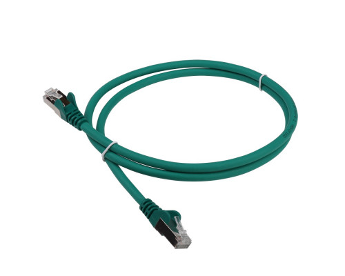 Шнур комм. Lanmaster, кат. 6, экр., FTP, RJ45/RJ45, LSZH, AWG26, 7м, зелёный
