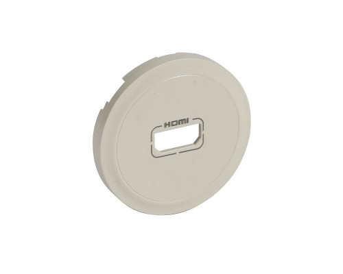 Лиц. панель розеточная Legrand Celiane, HDMI х 1, круглая, цвет: слоновая кость (LEG.066288)