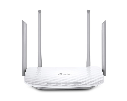 Маршрутизатор TP-Link, портов: 5, LAN: 4, WAN: 1, скорость мб/с: 1 167, антенн: 4, USB: Нет, 36,9х229,9х144,2 мм (ВхШхГ), цвет: белый, Archer A5
