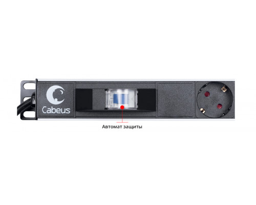 Блок розеток для 19" шкафов 16А Cabeus PDU-16-10S-10C13-B 10 розеток