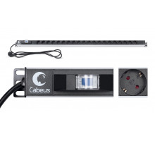 Блок розеток для 19" шкафов 16А Cabeus PDU-16-20S-B 20 розеток