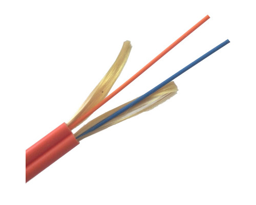 Кабель ВО Lanmaster Zip-cord,  2хОВ, OM4 50/125, LSZH, Ø 4мм, внутри зданий, небронированный, цвет: пурпурный, арамидные нити