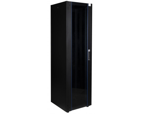 Шкаф телекоммуникационный напольный Datarex, IP20, 32U, 1566х600х600 мм (ВхШхГ), дверь: стекло, боковая панель: сплошная съемная, разборный, цвет: чёр