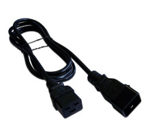 Шнур для блока питания Lanmaster, IEC 60320 С19, вилка IEC 60320 С20, 1 м, 16А, цвет: чёрный