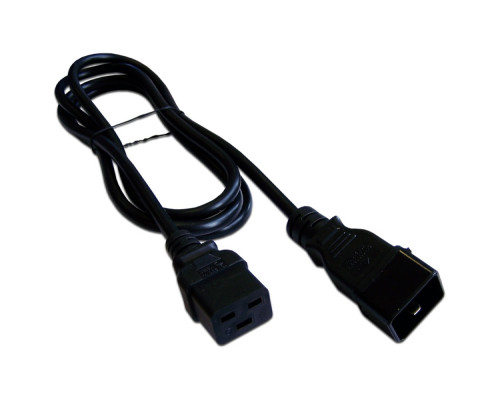 Шнур для блока питания Lanmaster, IEC 60320 С19, вилка IEC 60320 С20, 1 м, 16А, цвет: чёрный