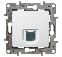 Розетка информационная Legrand Etika, 1x RJ45, цвет: белый, (LEG.672253)
