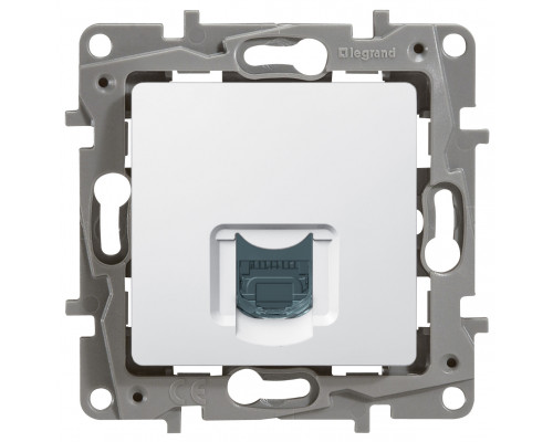 Розетка информационная Legrand Etika, 1x RJ45, цвет: белый, (LEG.672253)