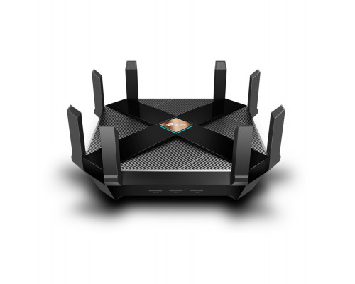 Маршрутизатор TP-Link, портов: 9, LAN: 8, WAN: 1, скорость мб/с: 5 952, антенн: 8, USB: Да, 60,2х261,2х261,2 мм (ВхШхГ), цвет: чёрный, Archer AX6000