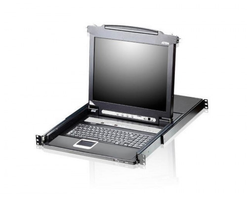Переключатель KVM Aten, Altusen, портов: 8 х SPHD-18, 440х689,2х480 мм (ВхШхГ), USB, PS/2, цвет: чёрный