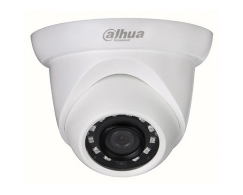 Сетевая IP видеокамера Dahua, купольная, помещ./улица, 1 Мп, 1/4’, 1280x720, 25к/с, ИК-фильтр, цв: 0,5лк, объе-в: 2,8мм, DH-IPC-HDW1020SP-0280B-S3