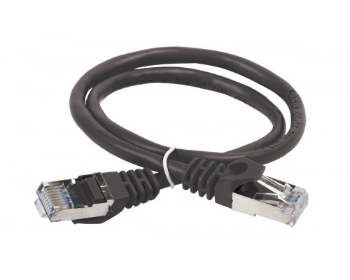 Шнур комм. ITK, кат. 5е, экр., FTP, RJ45/RJ45, PVC, 5м, чёрный