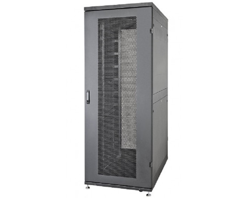 Шкаф серверный напольный Eurolan D9000, IP20, 42U, 1955х750х1200 мм (ВхШхГ), дверь: перфорация, боковая панель: сплошная, сварной, цвет: чёрный