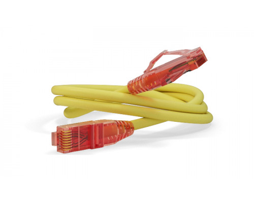 Шнур комм. Hyperline, кат. 5е, неэкр., U/UTP, RJ45/RJ45, LSZH, AWG24 1.5м, жёлтый