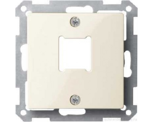 Лиц. панель розеточная Merten System M, 1х RJ11/RJ45, плоская, внутренняя, цвет: бежевый (MTN291544)